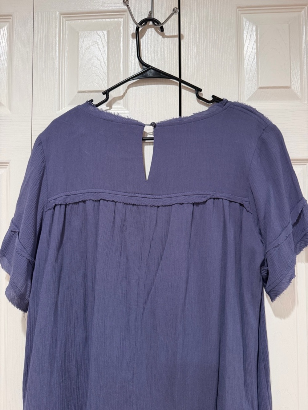Buckle Women's Short Sleeve V-Neck Tunic - Slate Blue - Picture 5 of 9